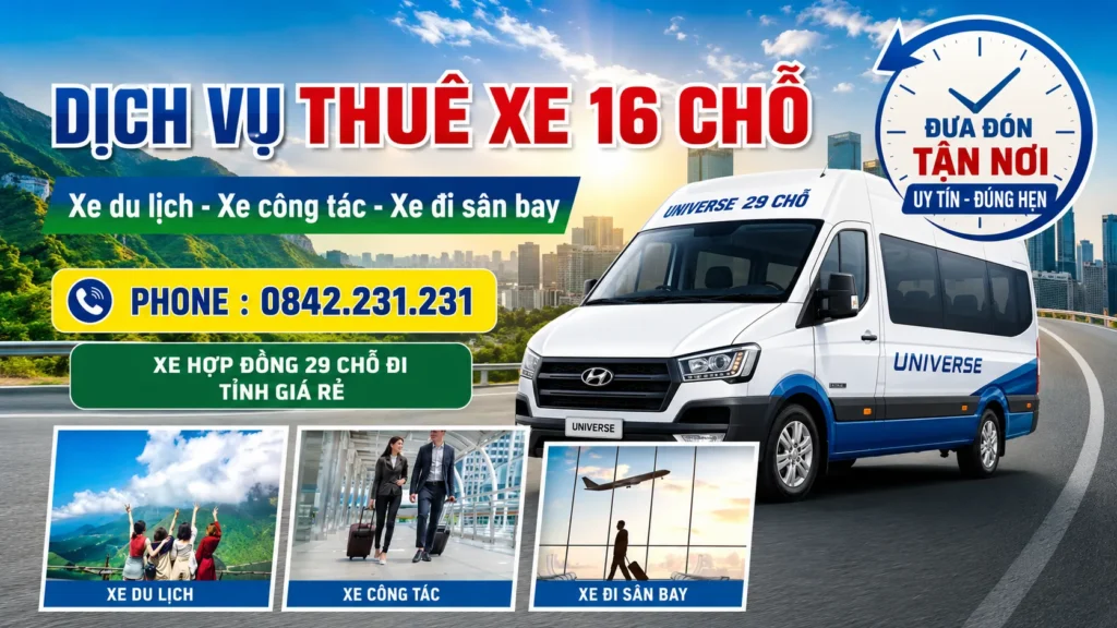 Cho Thue Xe 16 Cho Don San Bay Tan Son Nhat Gia Re